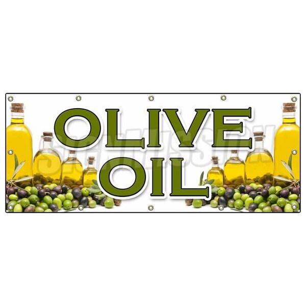 OLIVE OIL BANNER SIGN extra virgin cooking dinner salad mediterranean